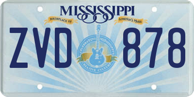 MS license plate ZVD878