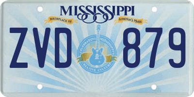MS license plate ZVD879