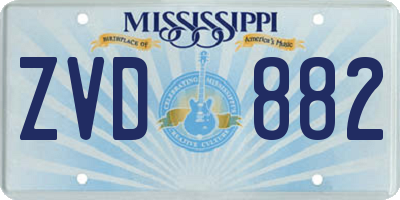 MS license plate ZVD882