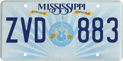 MS license plate ZVD883