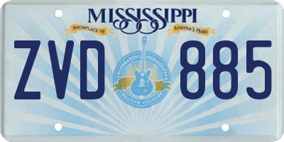 MS license plate ZVD885