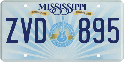 MS license plate ZVD895