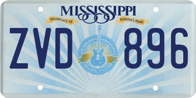 MS license plate ZVD896
