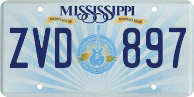 MS license plate ZVD897