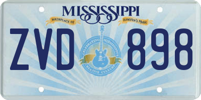 MS license plate ZVD898