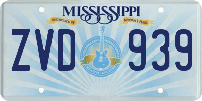 MS license plate ZVD939