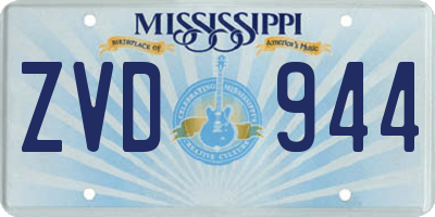 MS license plate ZVD944