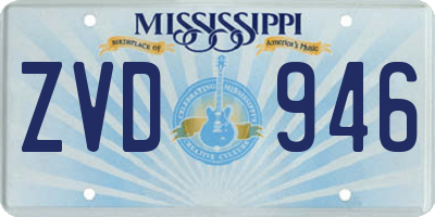 MS license plate ZVD946