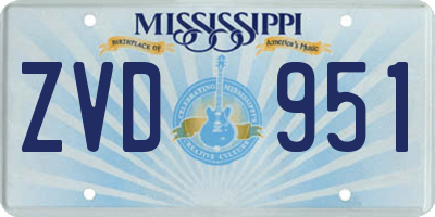 MS license plate ZVD951