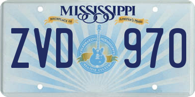 MS license plate ZVD970