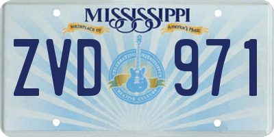 MS license plate ZVD971