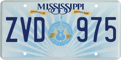 MS license plate ZVD975