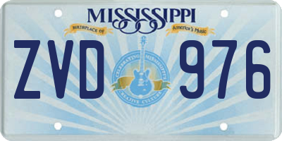 MS license plate ZVD976