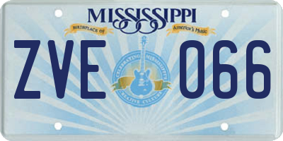 MS license plate ZVE066