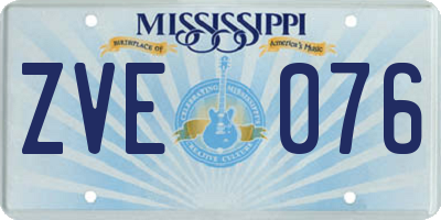 MS license plate ZVE076