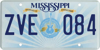 MS license plate ZVE084