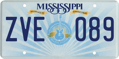 MS license plate ZVE089
