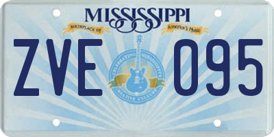 MS license plate ZVE095