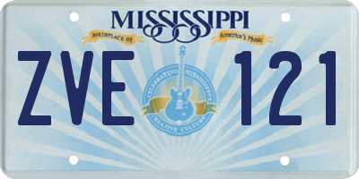 MS license plate ZVE121