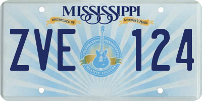 MS license plate ZVE124