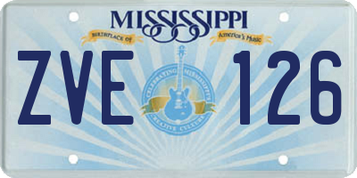 MS license plate ZVE126