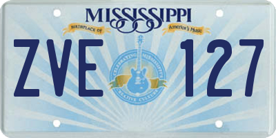 MS license plate ZVE127