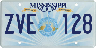 MS license plate ZVE128