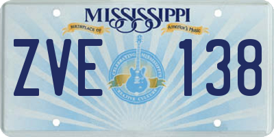 MS license plate ZVE138