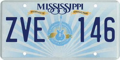 MS license plate ZVE146