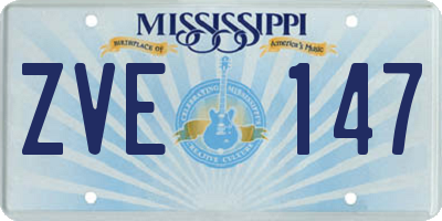 MS license plate ZVE147
