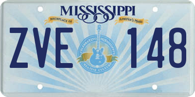 MS license plate ZVE148