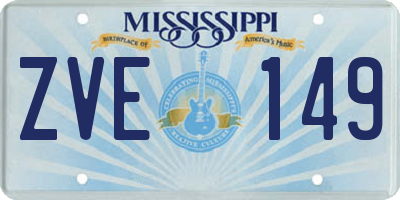 MS license plate ZVE149