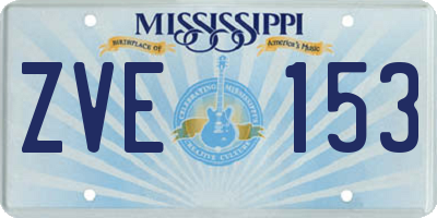 MS license plate ZVE153