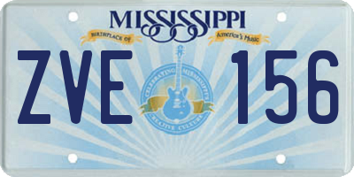 MS license plate ZVE156