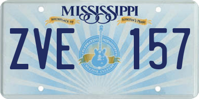 MS license plate ZVE157