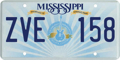 MS license plate ZVE158