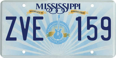 MS license plate ZVE159