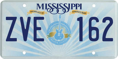 MS license plate ZVE162