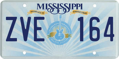 MS license plate ZVE164