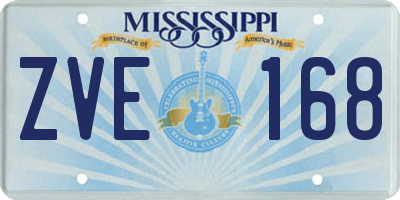 MS license plate ZVE168