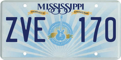 MS license plate ZVE170