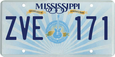 MS license plate ZVE171