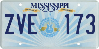 MS license plate ZVE173