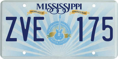 MS license plate ZVE175