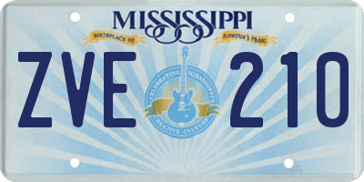 MS license plate ZVE210