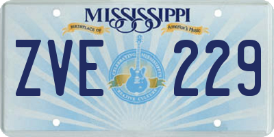 MS license plate ZVE229