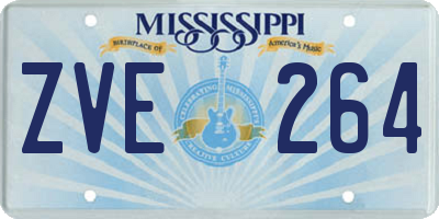 MS license plate ZVE264