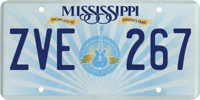 MS license plate ZVE267