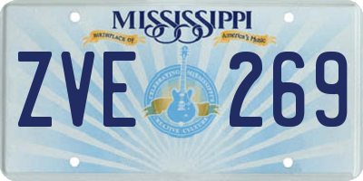 MS license plate ZVE269