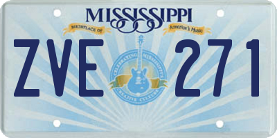MS license plate ZVE271